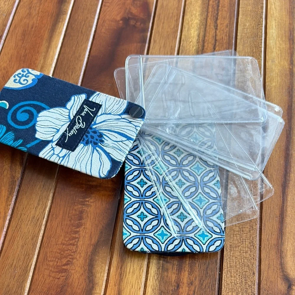 Vera Bradley Blue Floral Card Fan wallet